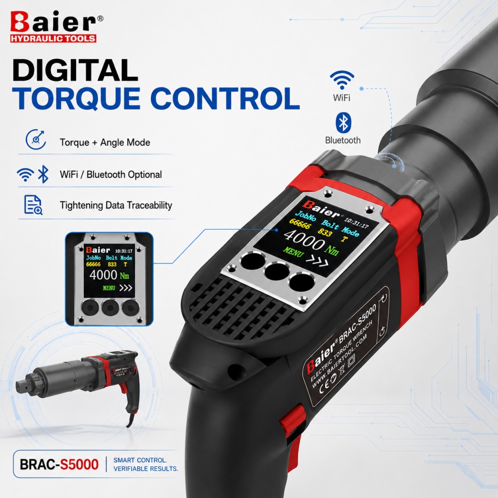 Contr&ocirc;le de couple num&eacute;rique BRAC-S5000 avec option WiFi Bluetooth