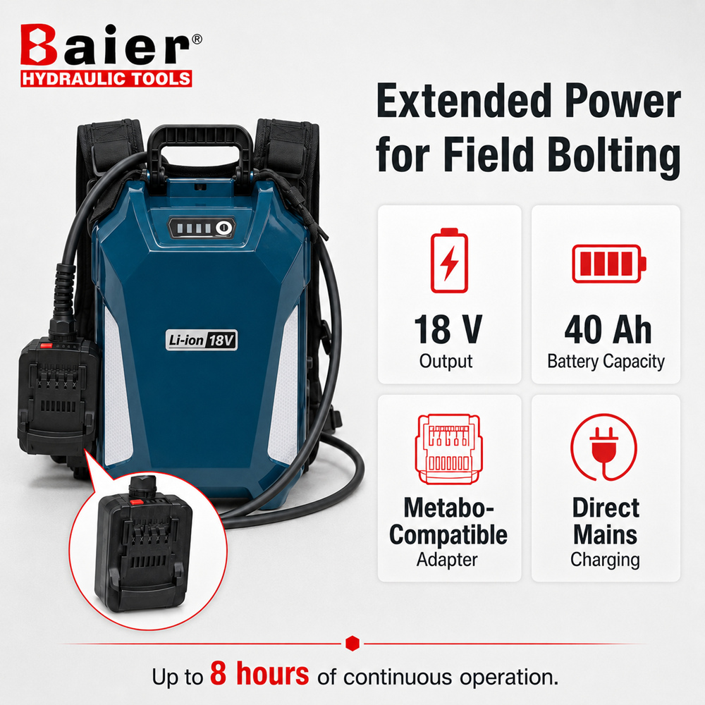 Batterie au lithium pour sac à dos 18 V, 40 Ah, pour clés dynamométriques sans fil Baier